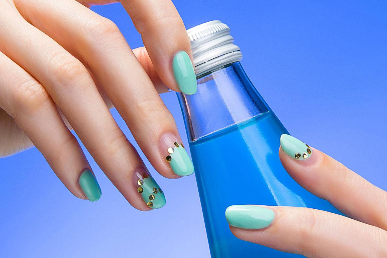 Silver Studded Nails Add Minimal Edge