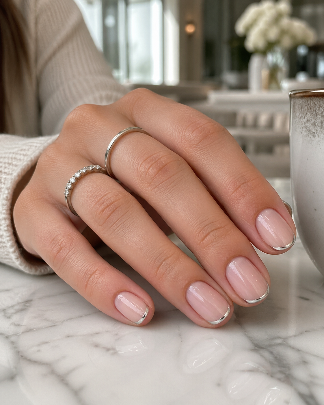 Micro French Nails Replace Heavy Nail Art