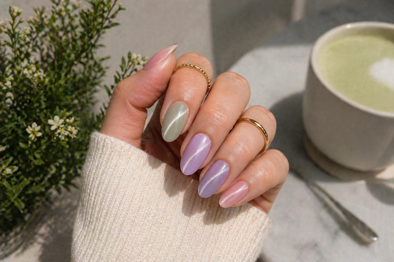 Cat-Eye Nails Get a Soft Spring Update